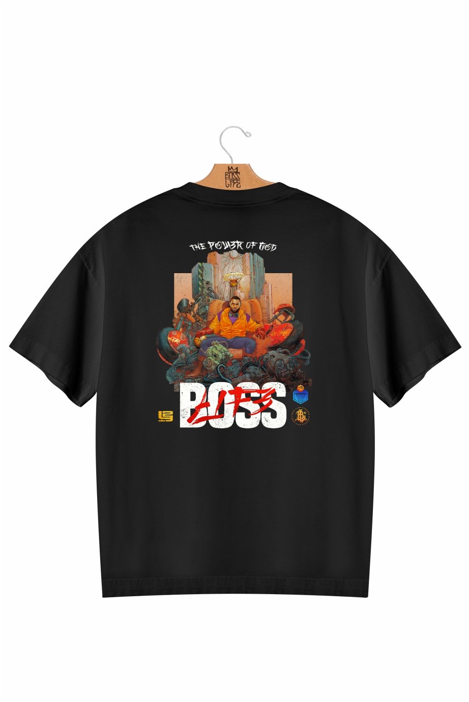 Camiseta Oversized Boss Moves Frente e Costas