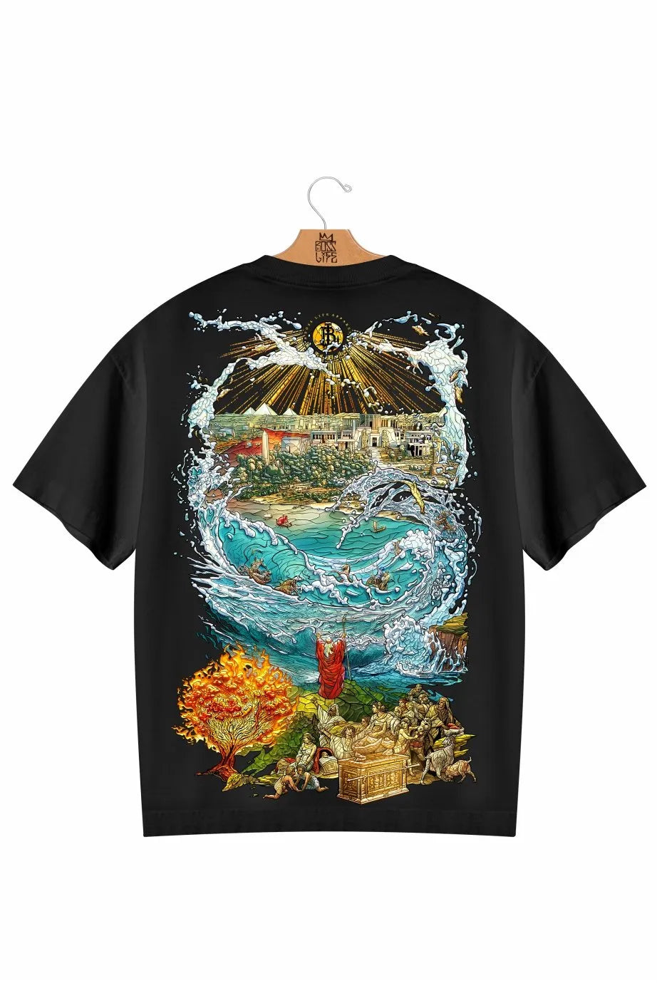 Camiseta Oversized Mar Vermelho Bl Faith Frente e Costas