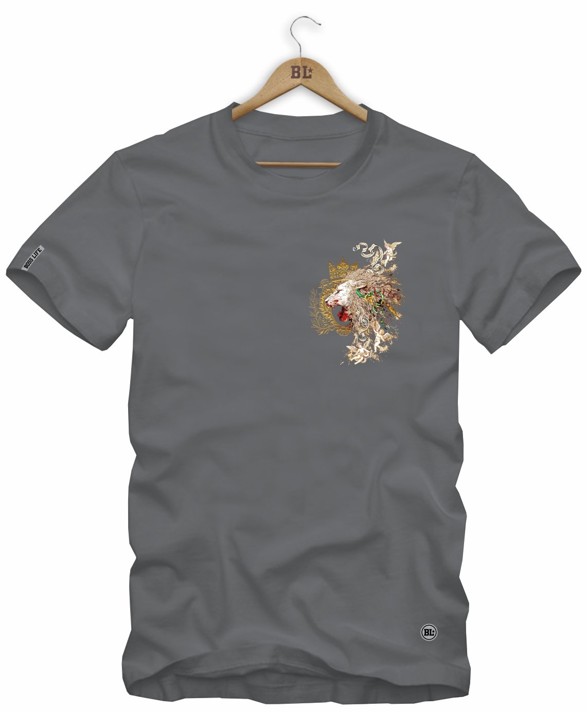 Camiseta Boss Life Golden Roar Frente e Costas