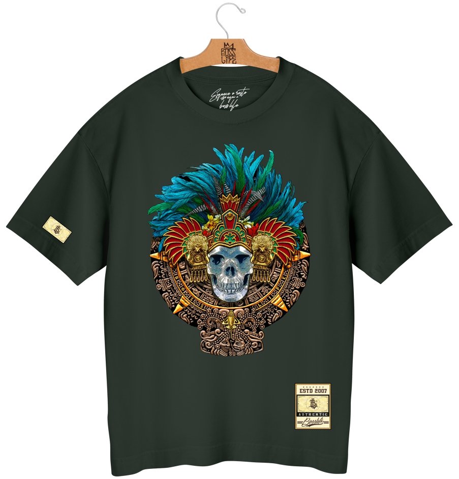 Camiseta Oversized Calendário Asteca