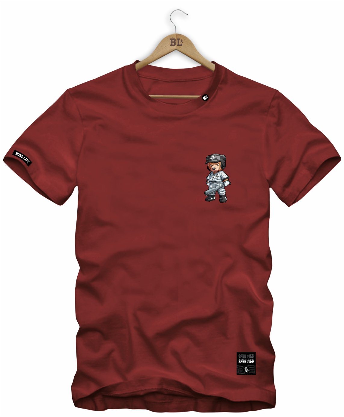 Camiseta Baseball Bear 2 Frente e Costas