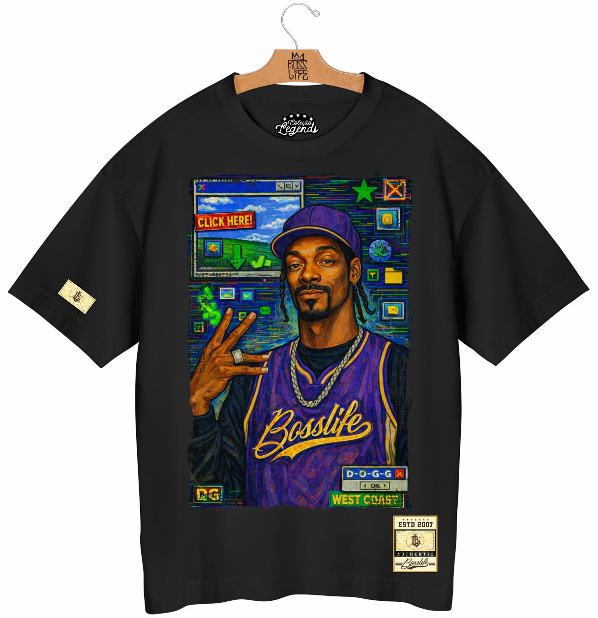 Camiseta Oversized Legends Snoop Style