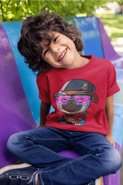 Camiseta Juvenil Pug Boss