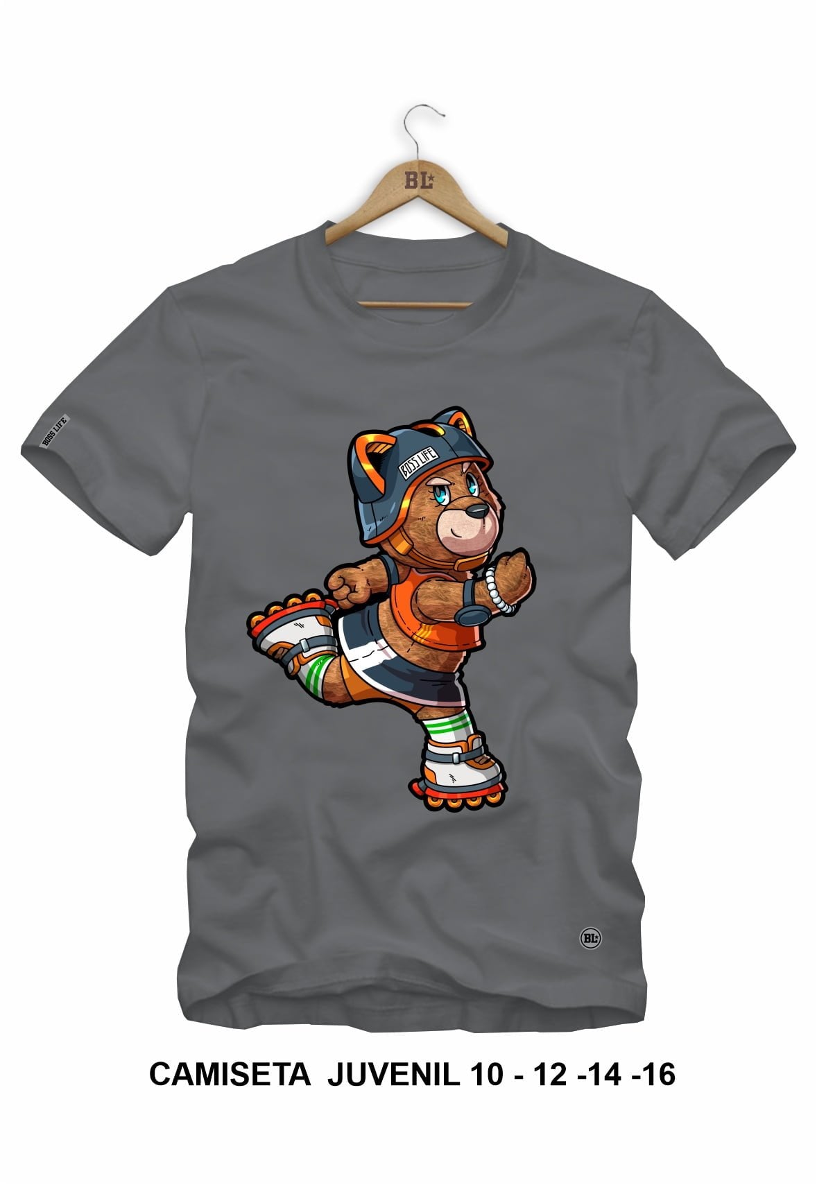 Camiseta Juvenil Skating Bear
