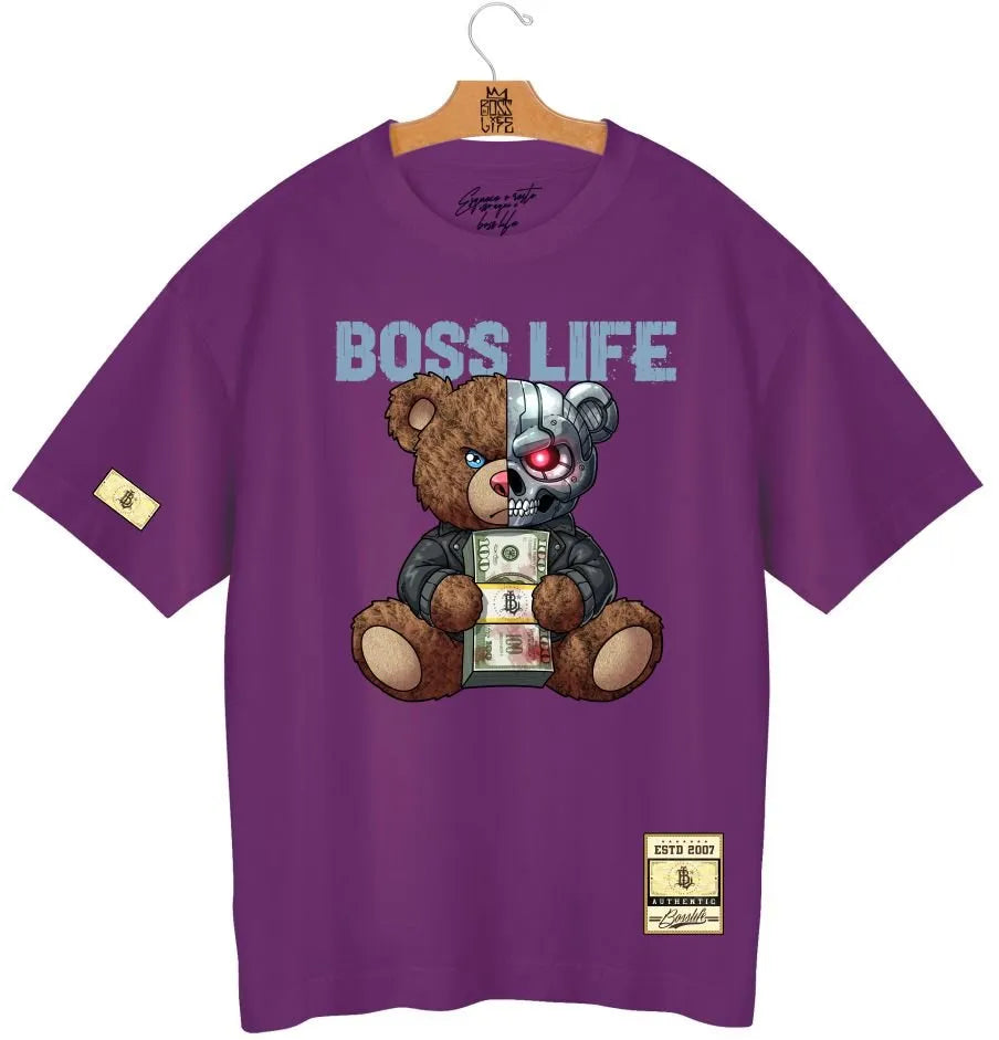 Camiseta Oversized Boss Life Teddy Cyber