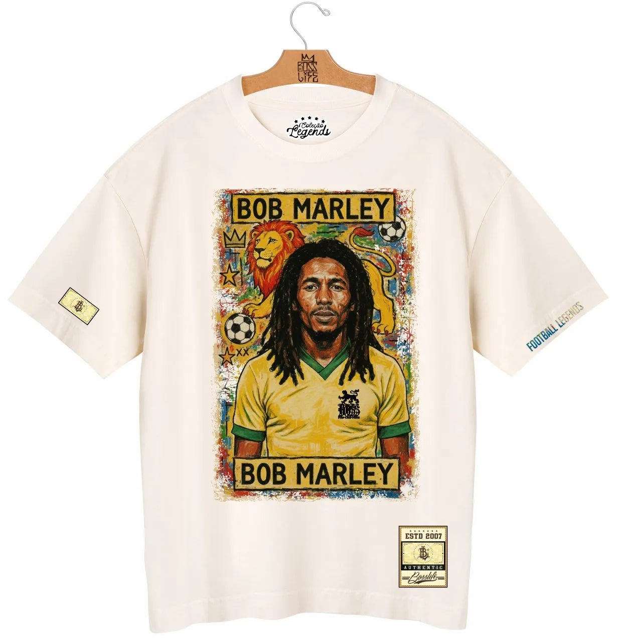 Camiseta Oversized Legends Bob Lion