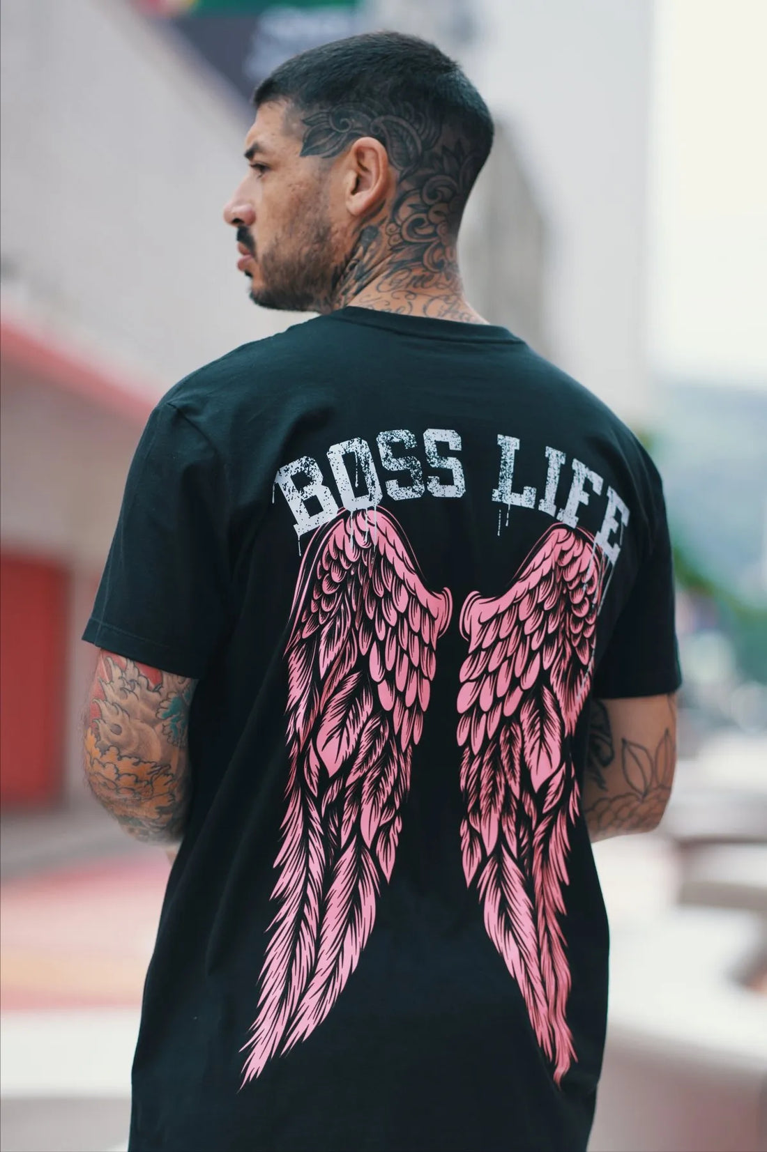 Camiseta Bl Dark Shine Pink Wings