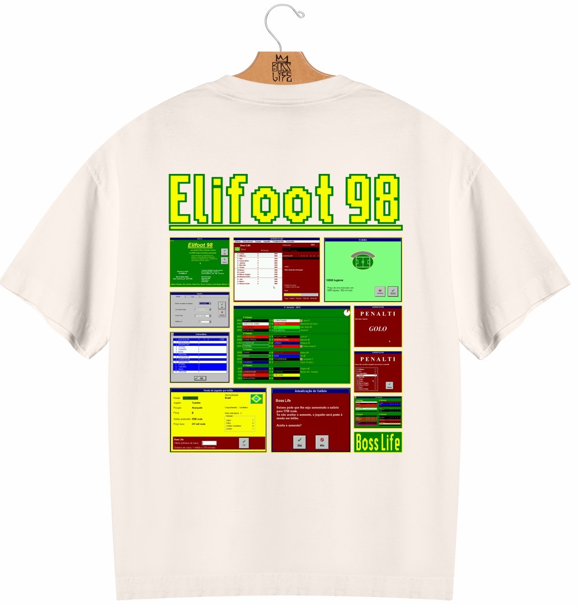 Camiseta Oversized Legends Elifoot Manager Frente e Costas