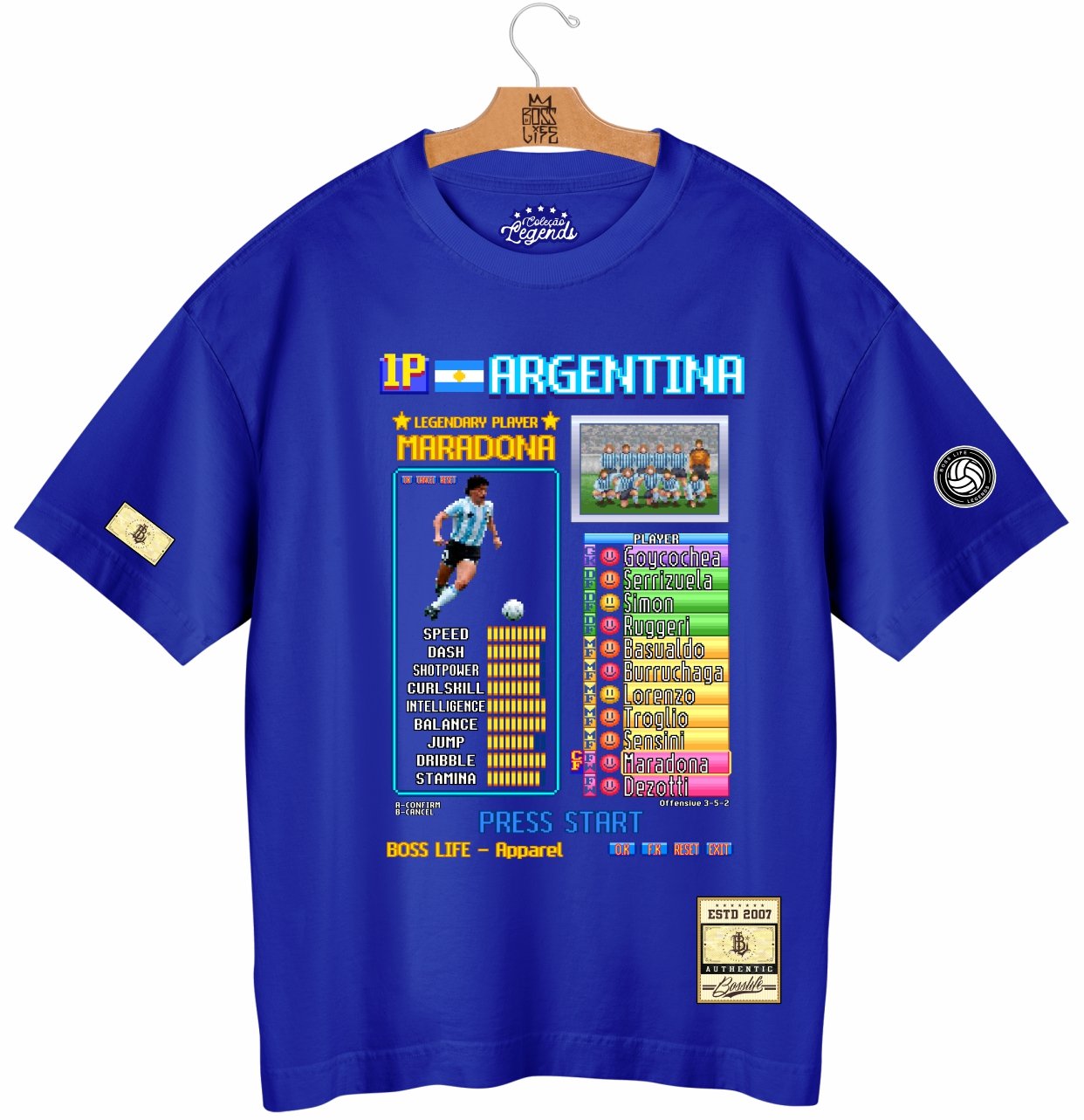 Camiseta Oversized Legends Card El Diez