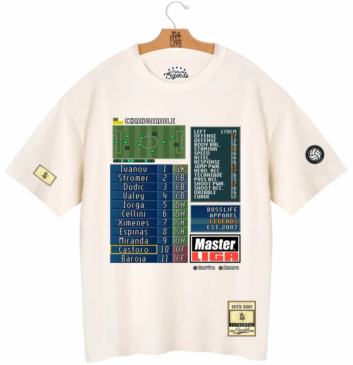 Camiseta Oversized Legends Master Liga