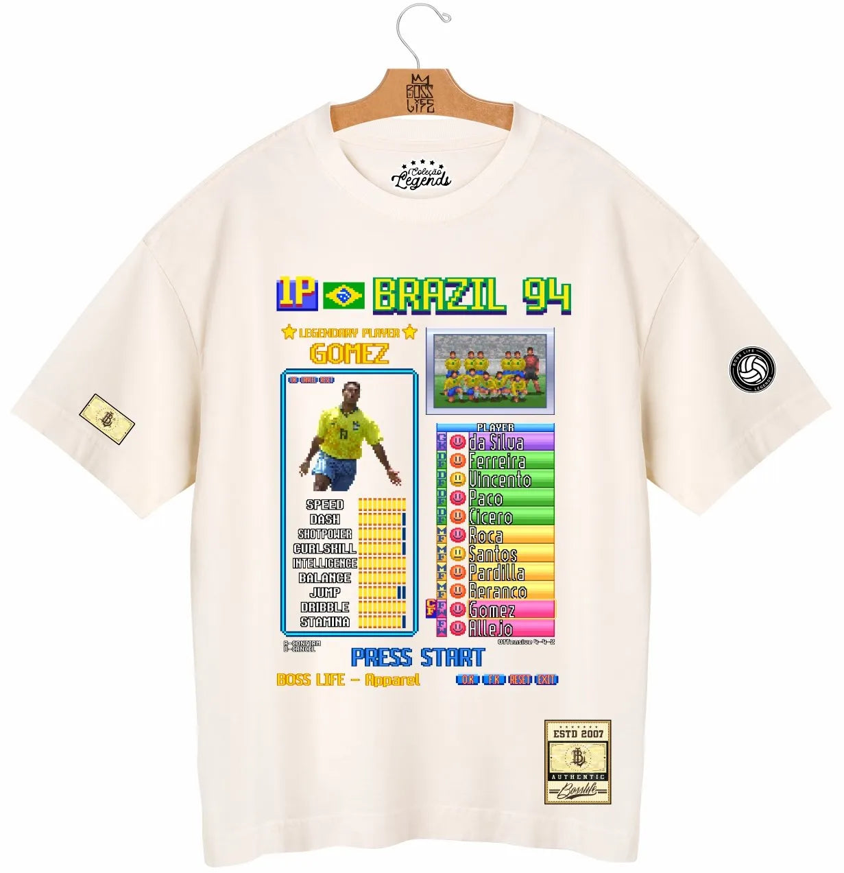 Camiseta Oversized Legends Card Gomez