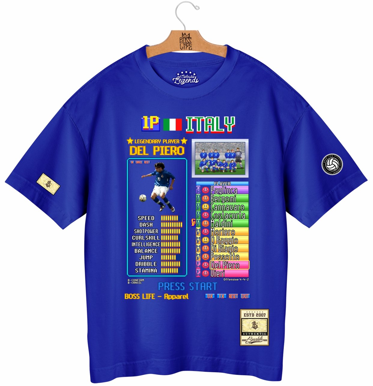 Camiseta Oversized Legends Card Del Piero