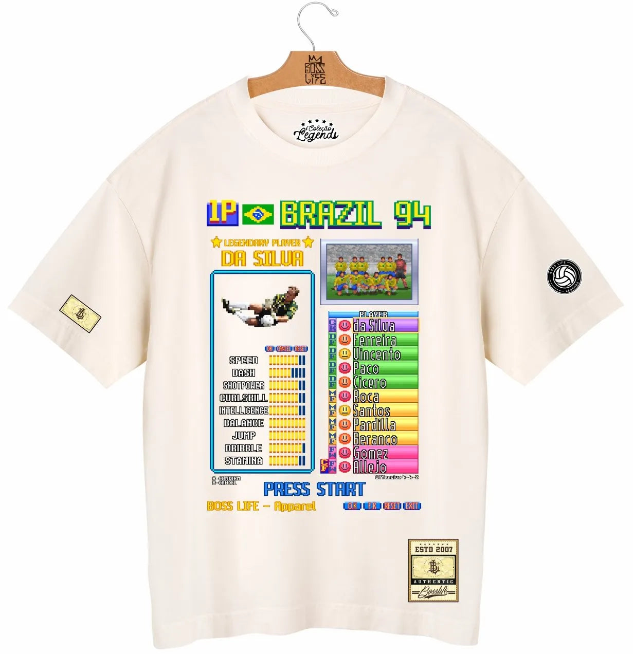 Camiseta Oversized Legends Card Da Silva
