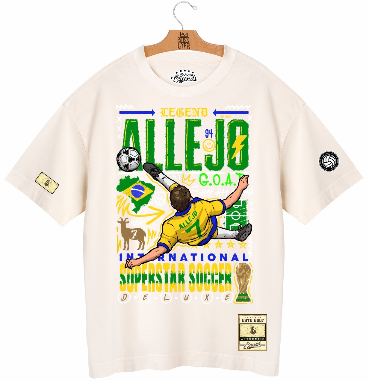 Camiseta Oversized Legends Superstar Soccer