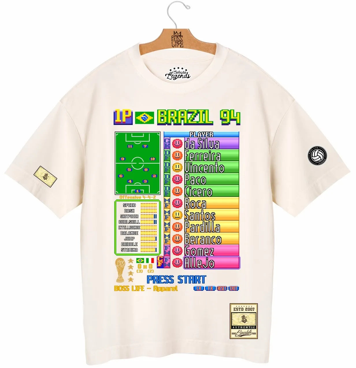 Camiseta Oversized Legends Brasil 94