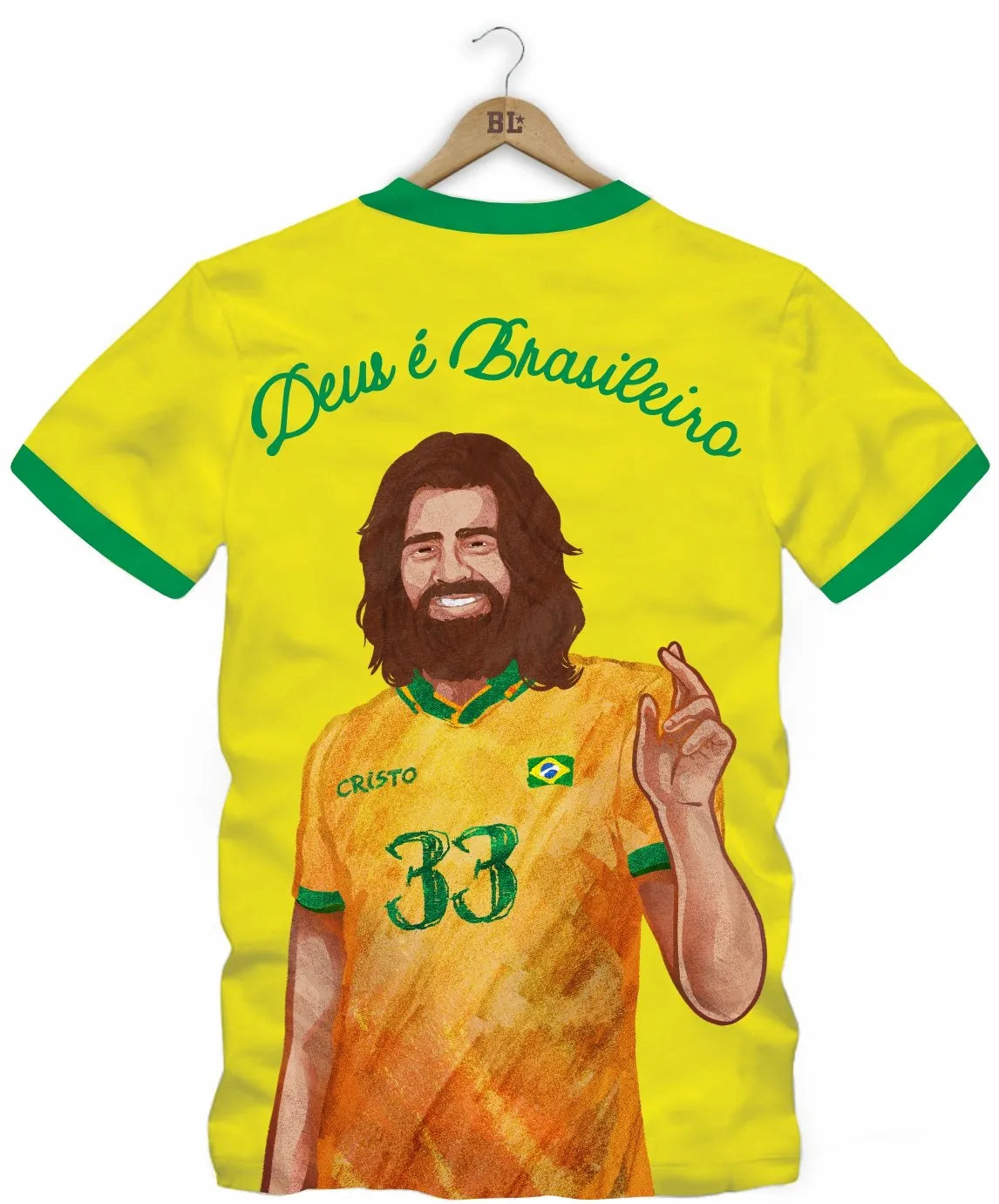 Camiseta Legends Deus é Brasileiro 33 Frente e Costas