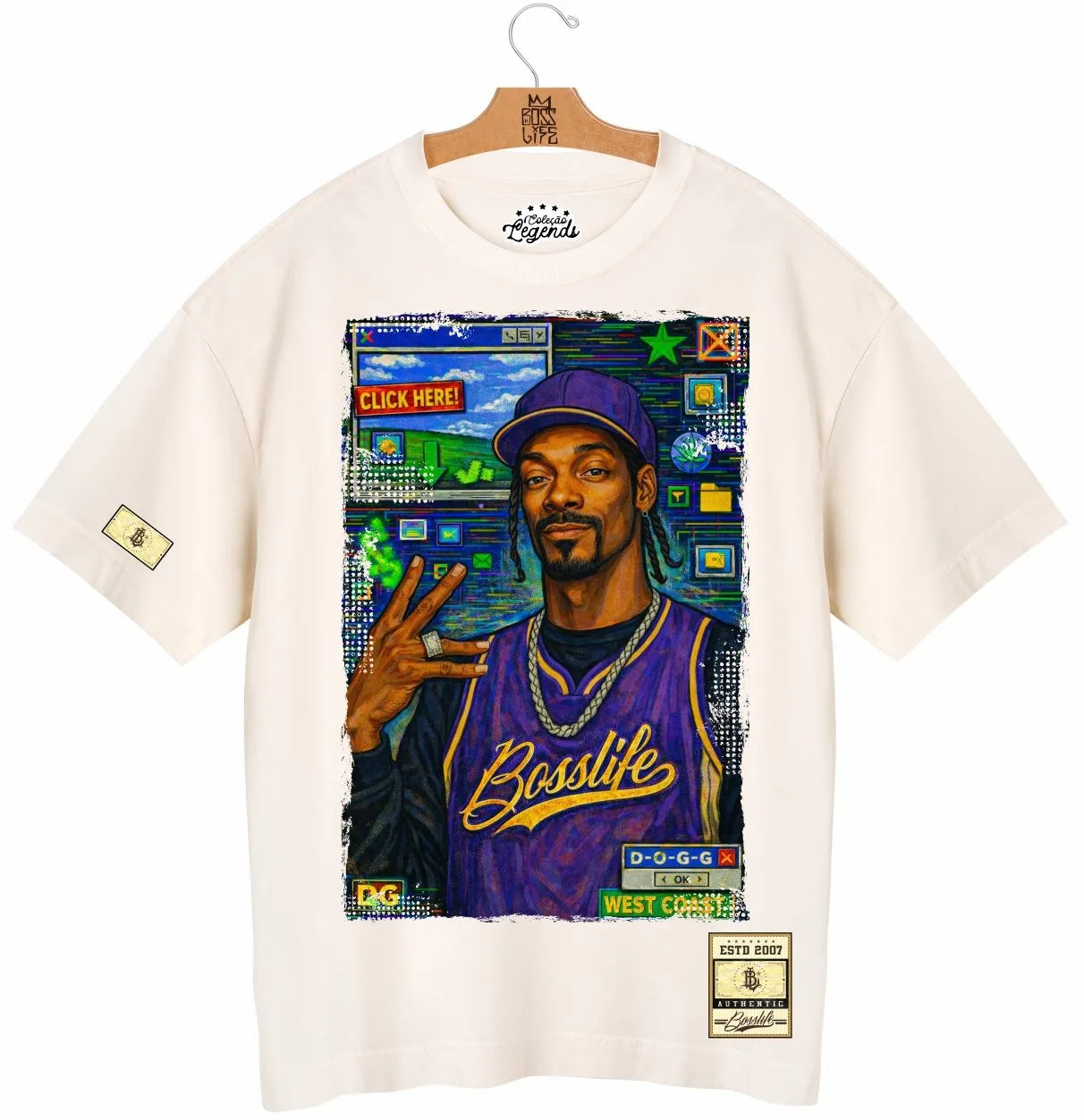 Camiseta Oversized Legends Snoop Style