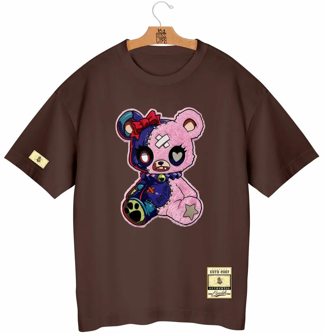 Camiseta Oversized BL Touch Pink Bear