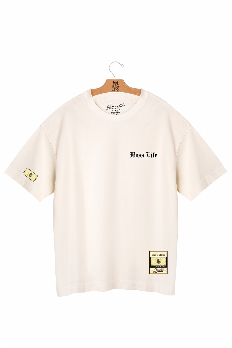 Camiseta Oversized Graffiti Boss Frente e Costas