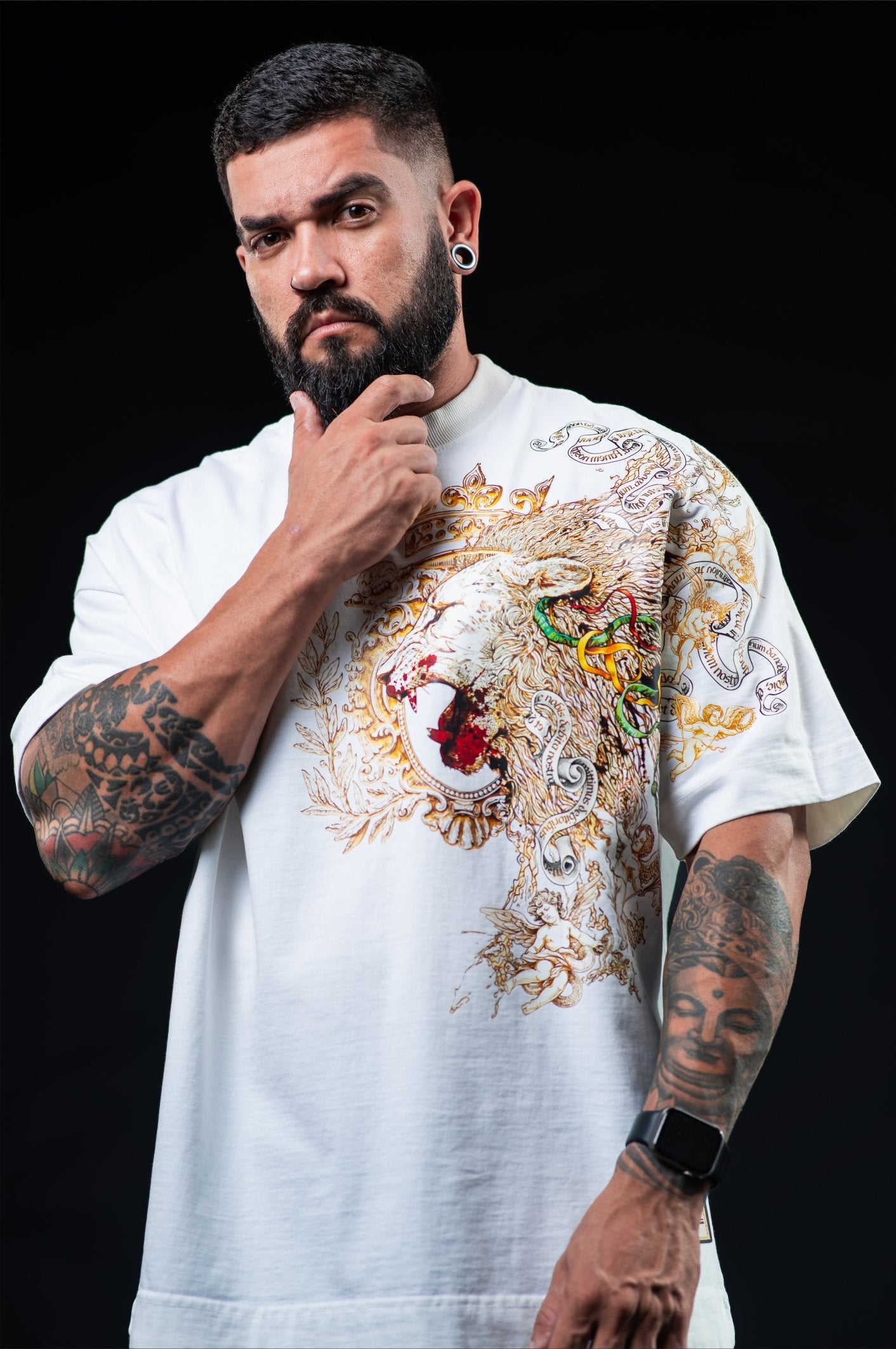 Camiseta Oversized Boss Life Golden Roar BL Faith