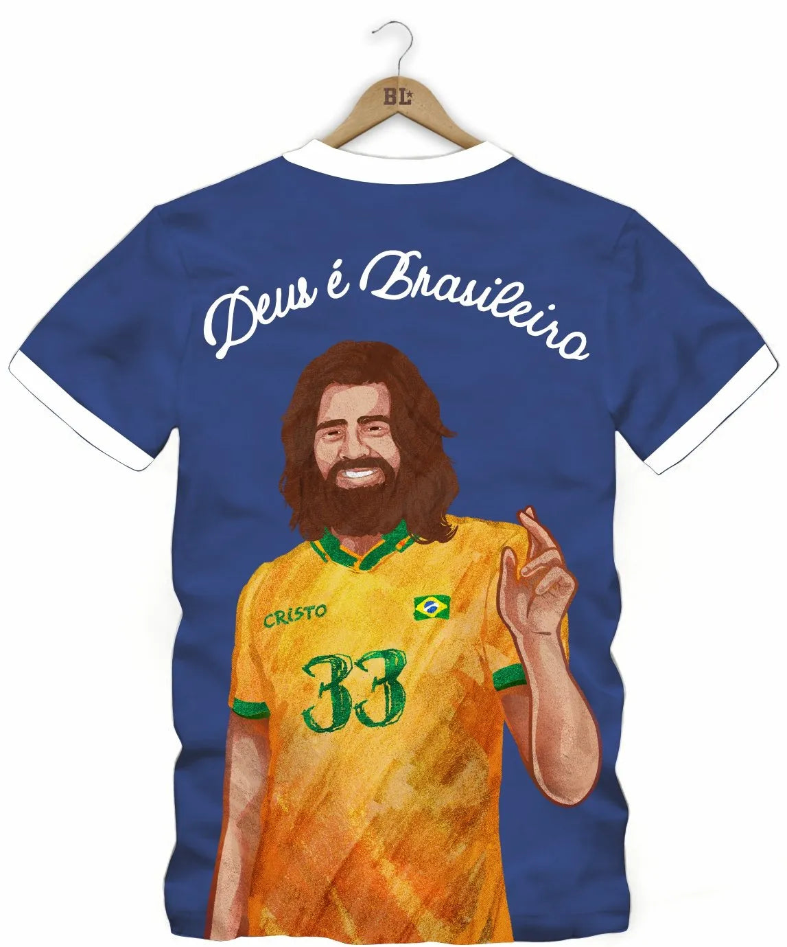 Camiseta Legends Deus é Brasileiro 33 Frente e Costas