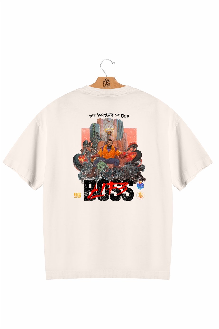 Camiseta Oversized Boss Moves Frente e Costas