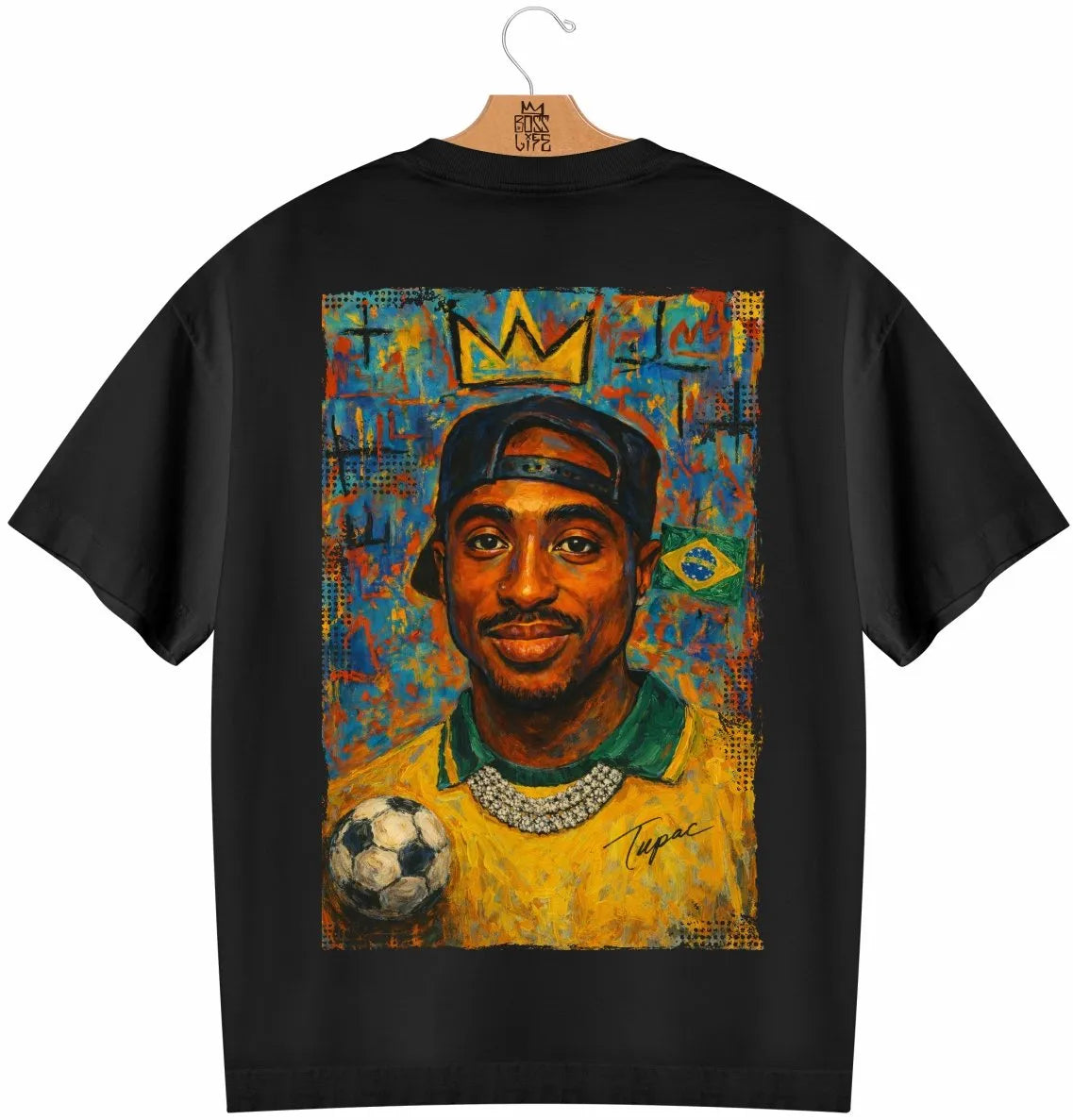 Camiseta Oversized Legends Makaveli Frente e Costas