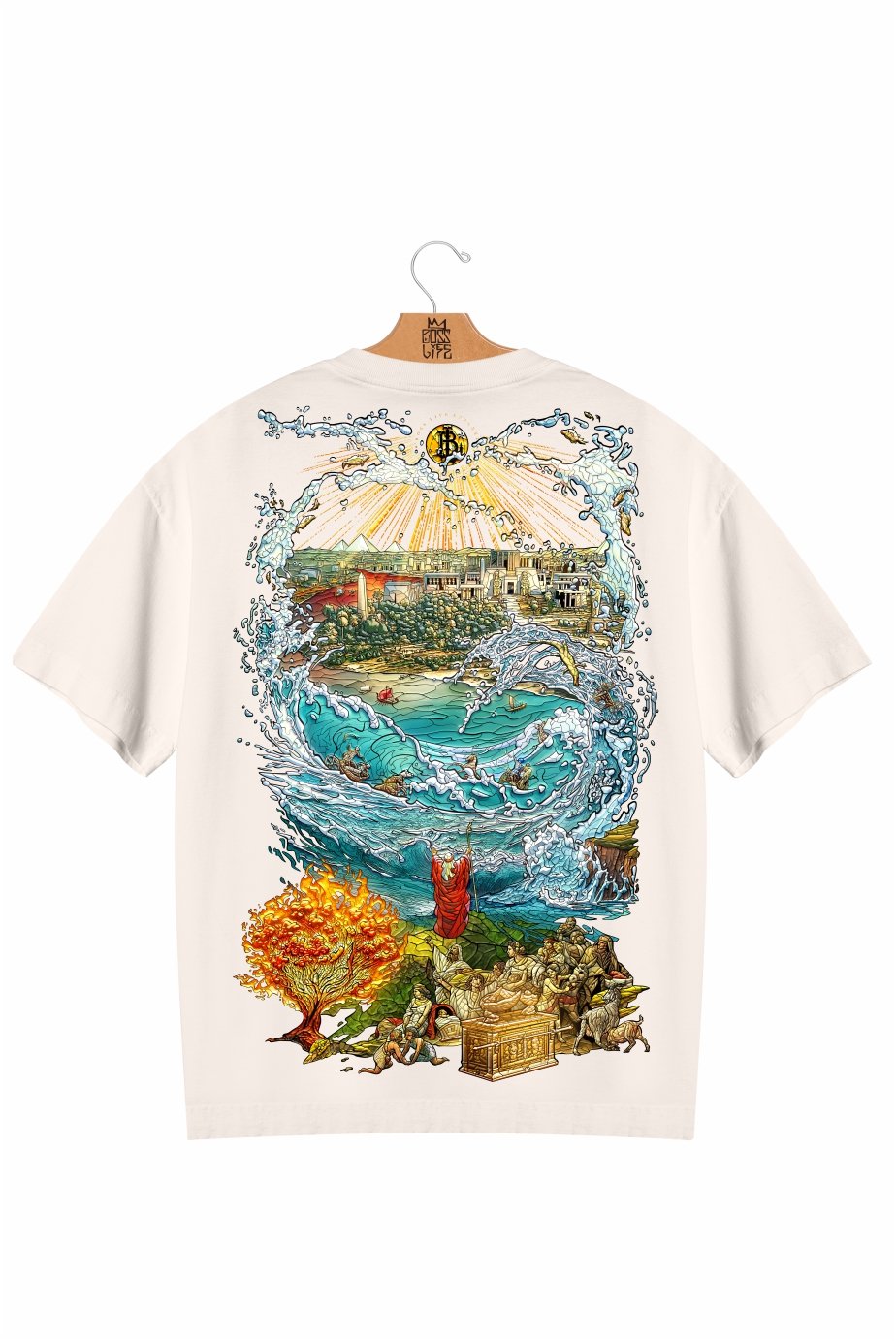 Camiseta Oversized Mar Vermelho Bl Faith Frente e Costas
