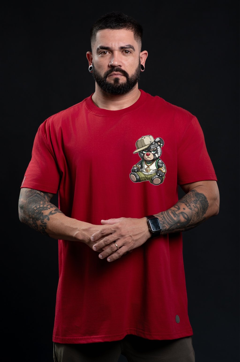 Camiseta Boss Life Rap Bear Frente e Costas
