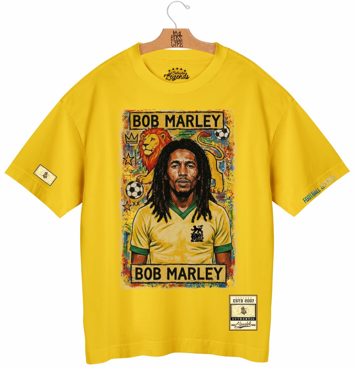 Camiseta Oversized Legends Bob Lion