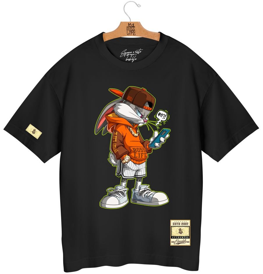 Camiseta Oversized Boss Life Bunny