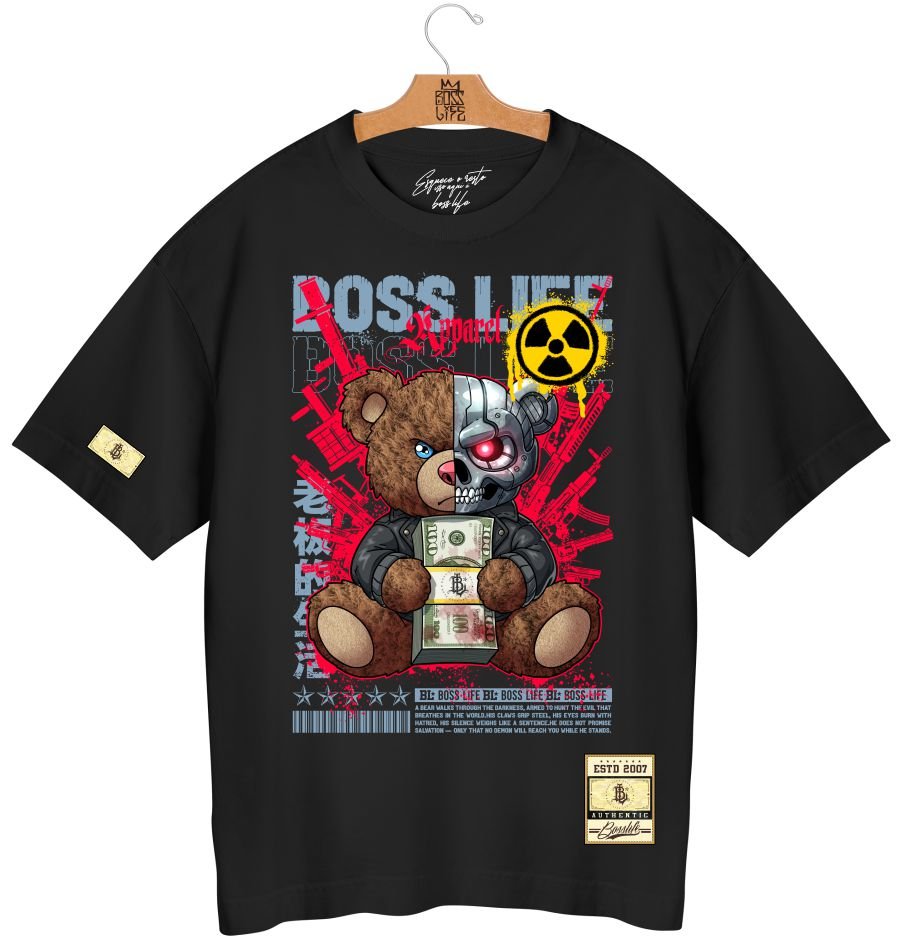 Camiseta Oversized Boss Life Teddy Cyber 3