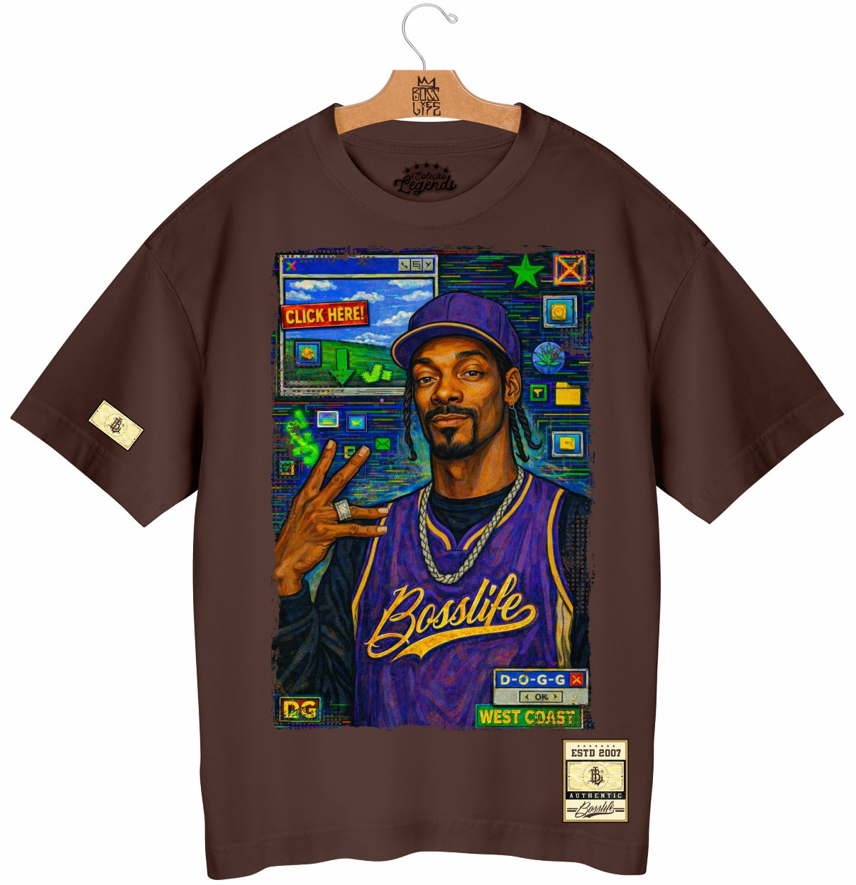 Camiseta Oversized Legends Snoop Style