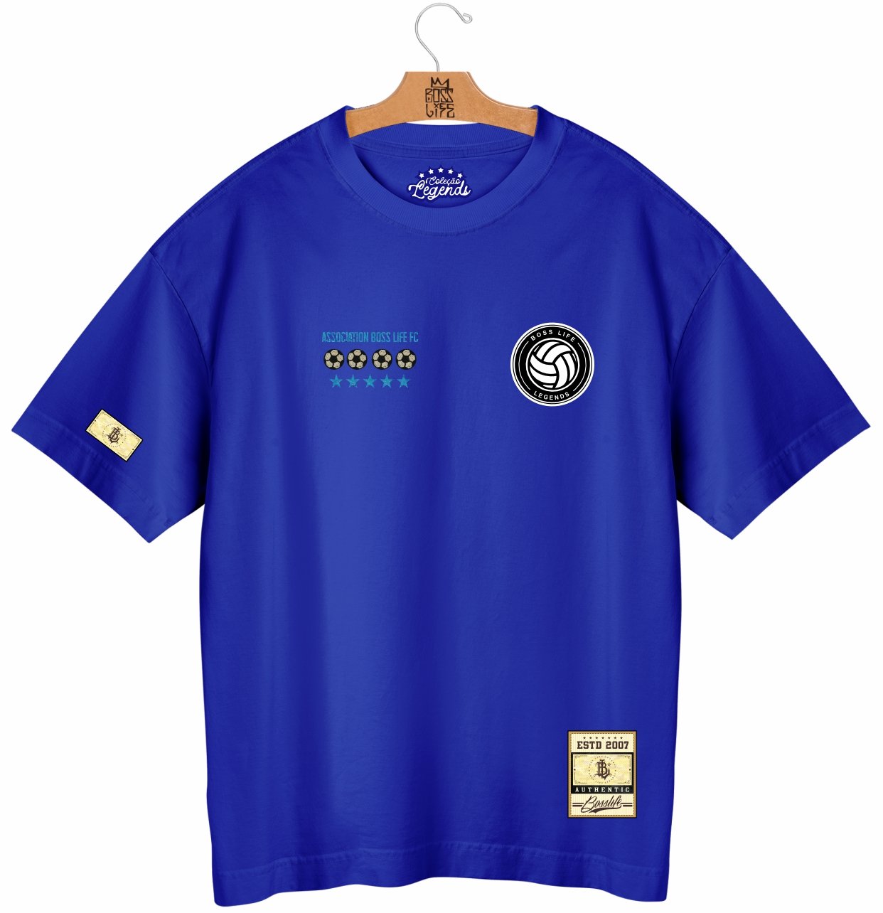 Camiseta Oversized Legends Card Zidane Frente e Costas – Boss Life