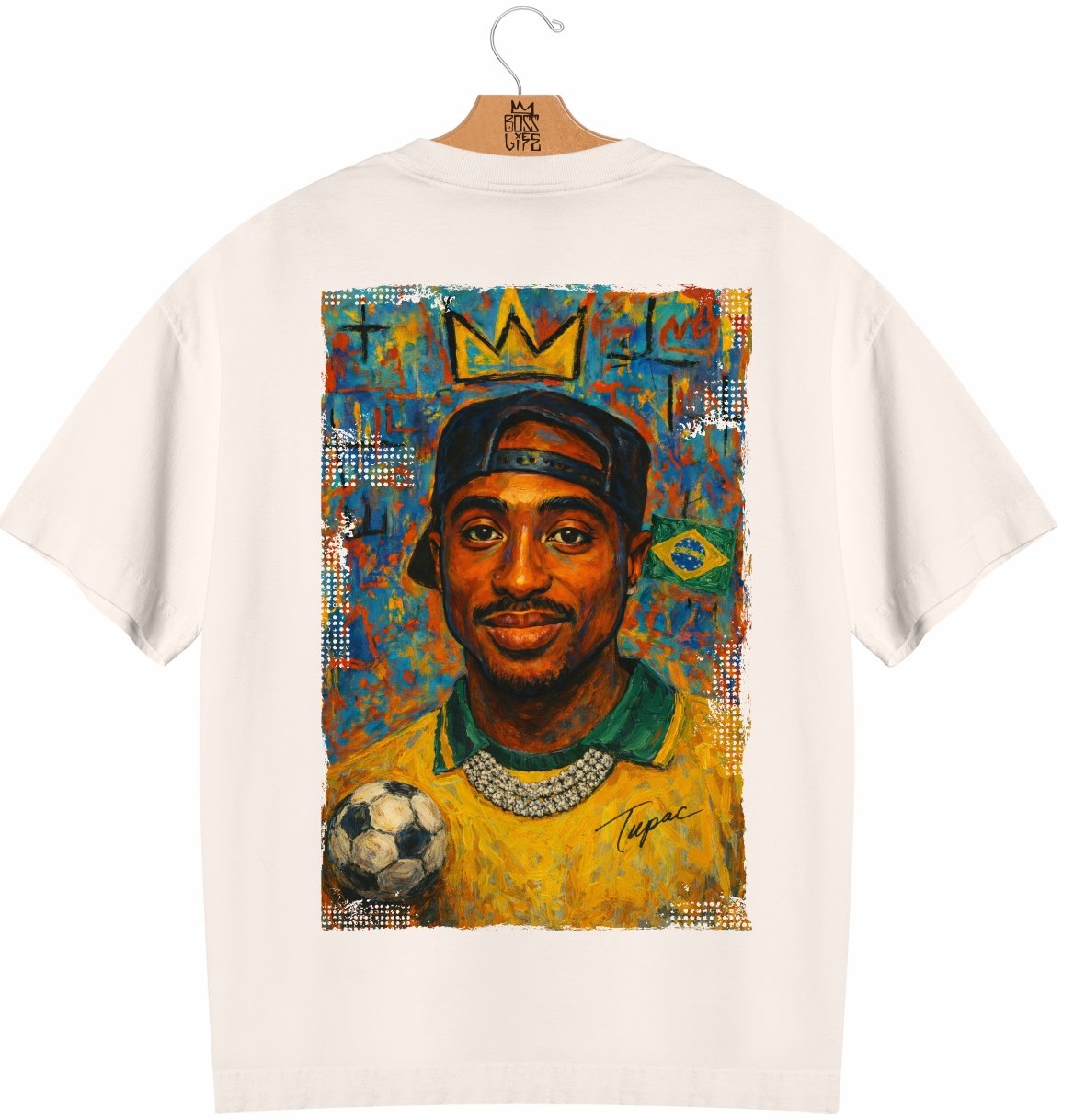 Camiseta Oversized Legends Makaveli Frente e Costas