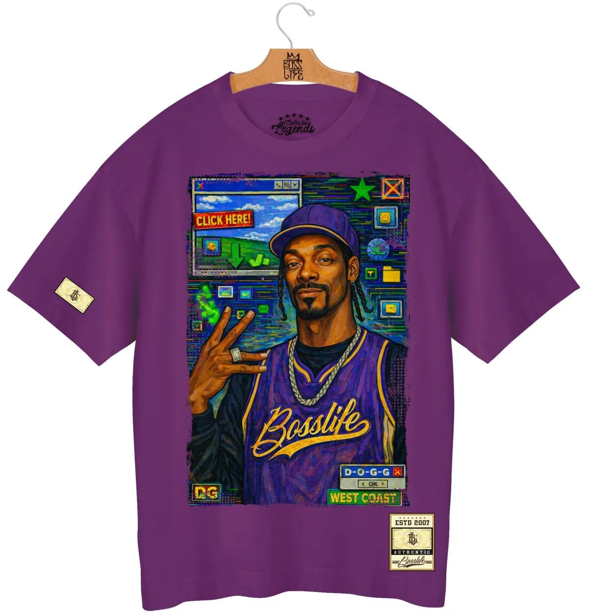 Camiseta Oversized Legends Snoop Style