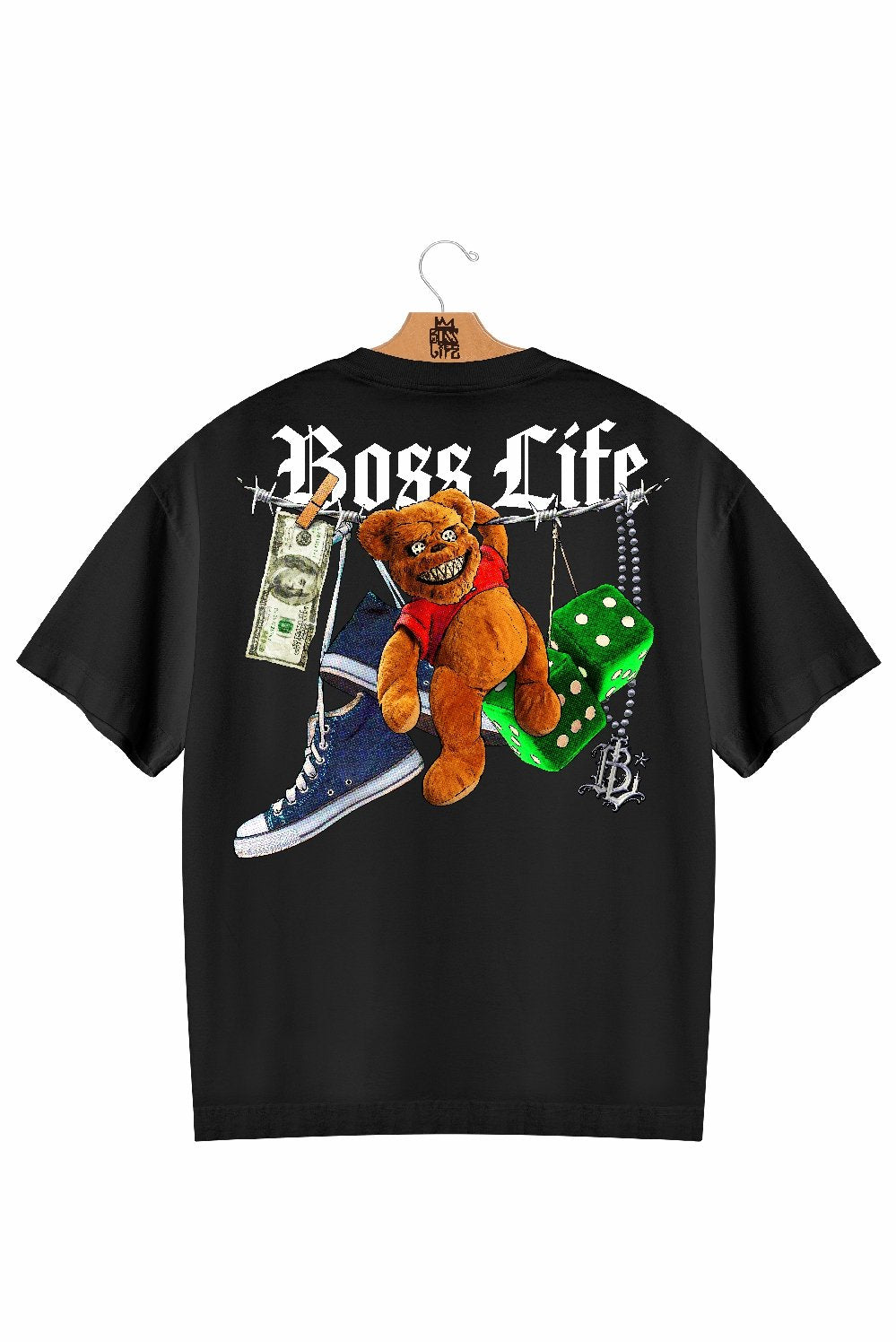 Camiseta Oversized Wild Bear Frente e Costas