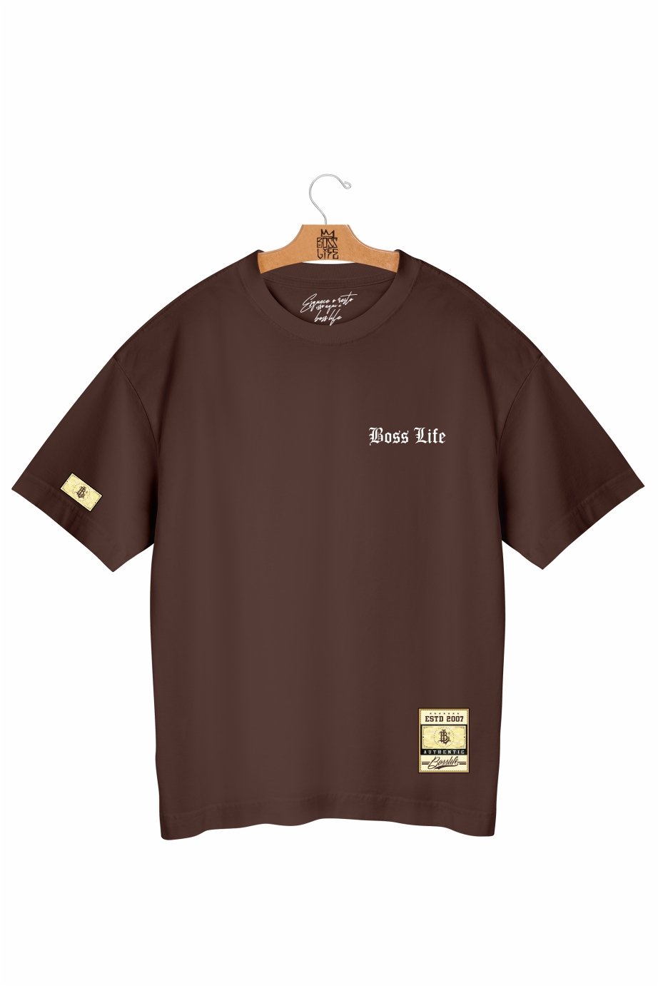 Camiseta Oversized Graffiti Boss Frente e Costas