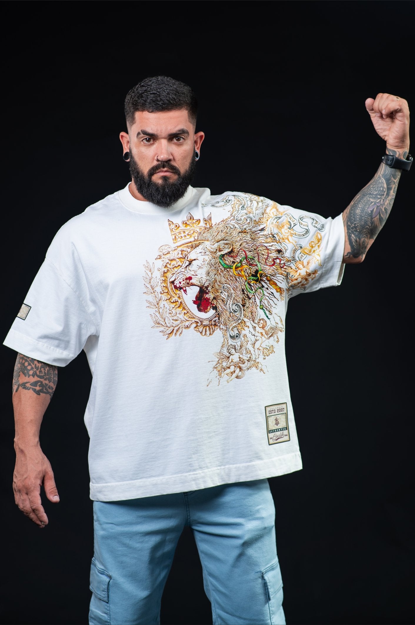 Camiseta Oversized Boss Life Golden Roar BL Faith