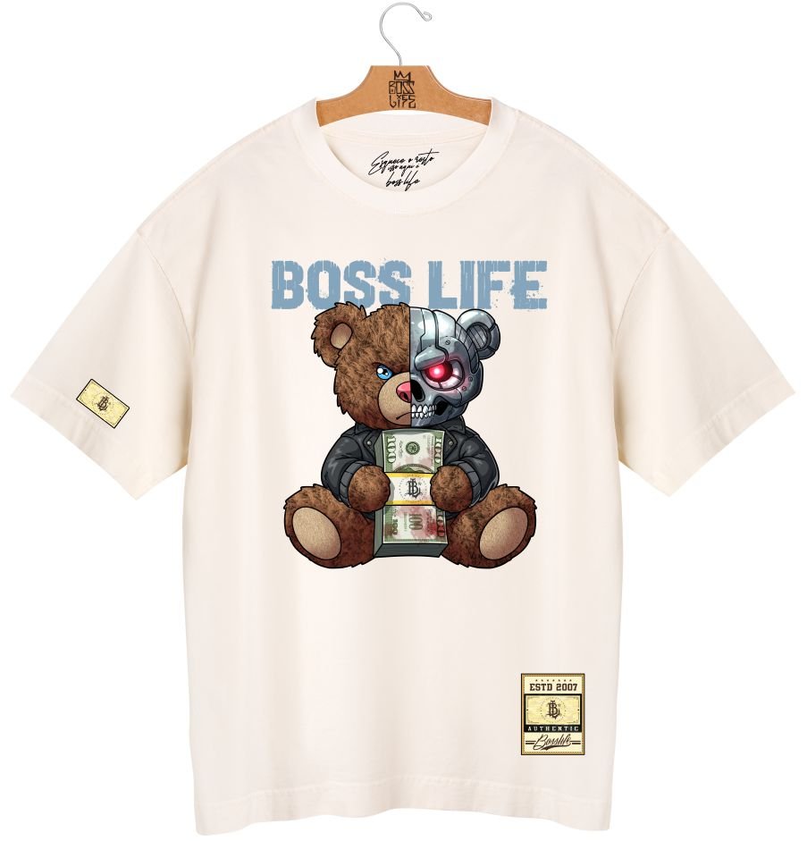 Camiseta Oversized Boss Life Teddy Cyber