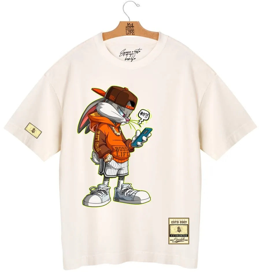Camiseta Oversized Boss Life Bunny