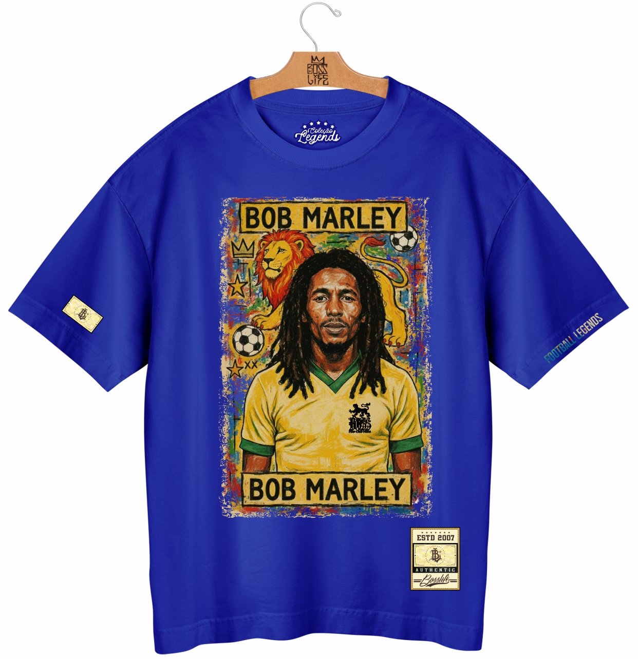 Camiseta Oversized Legends Bob Lion
