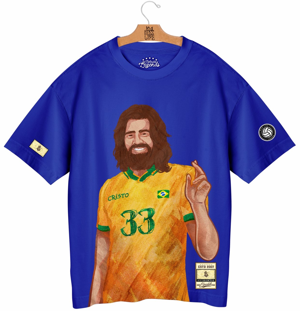 Camiseta Oversized Legends Deus é Brasileiro 33