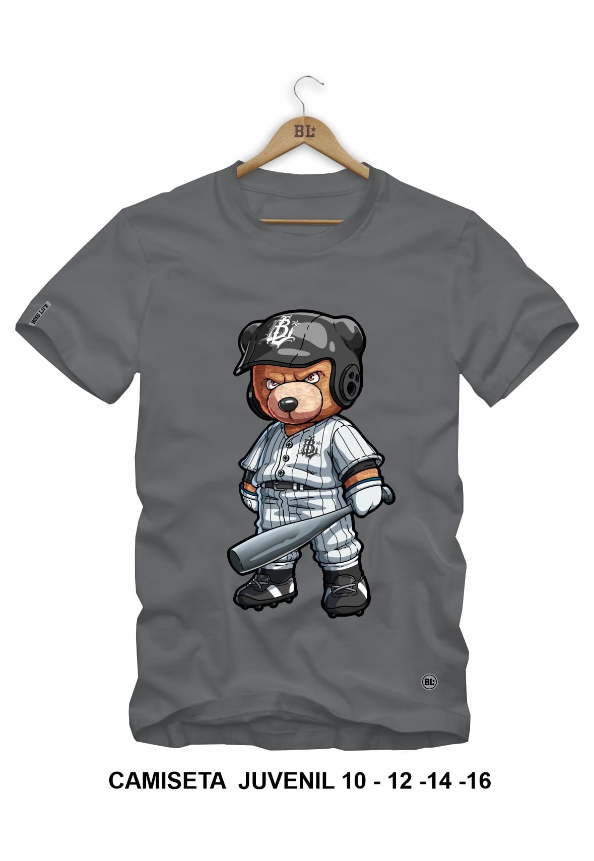 Camiseta Juvenil Baseball Bear