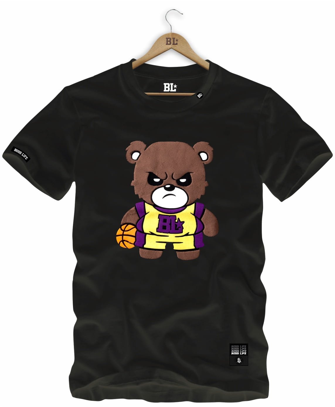 Camiseta Touch Preta Bear Basket