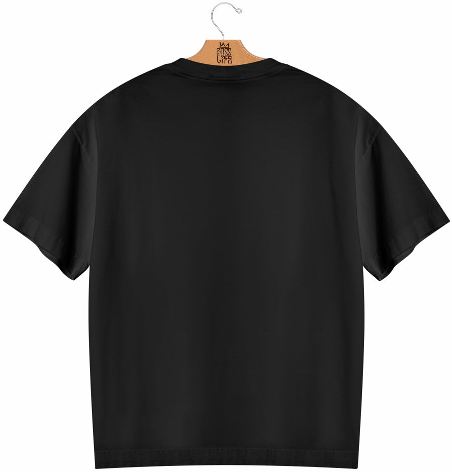 Camiseta Oversized Apparel Brush Boss Life preta - costas lisa