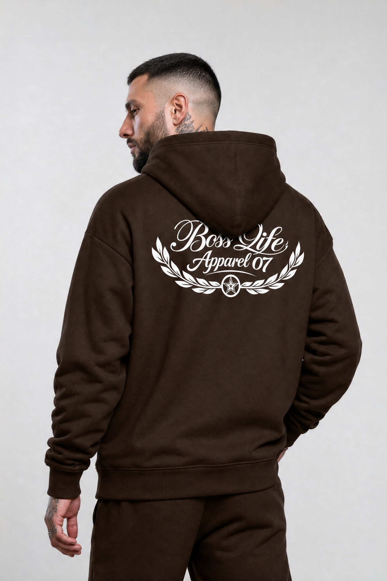 Moletom Apparel 07 Boss Life Marrom costas