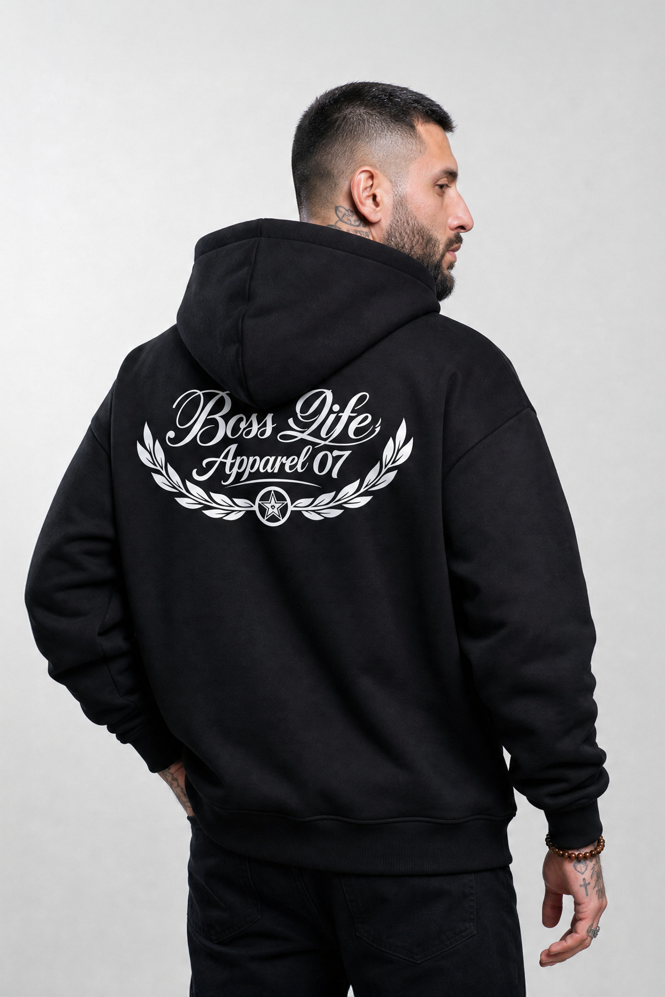 Moletom Apparel 07 Boss Life Preto costas