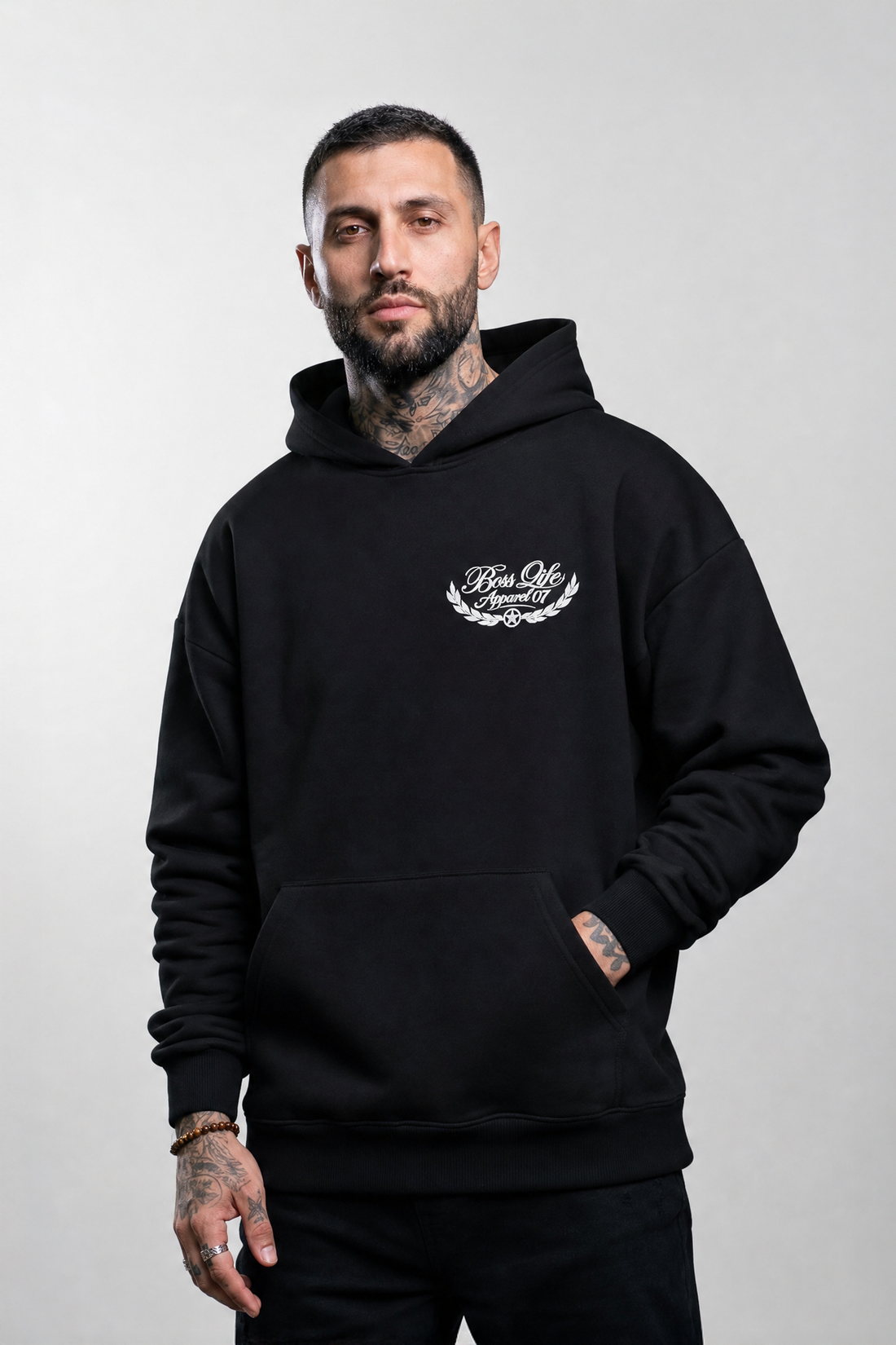 Moletom Apparel 07 Boss Life Preto frente
