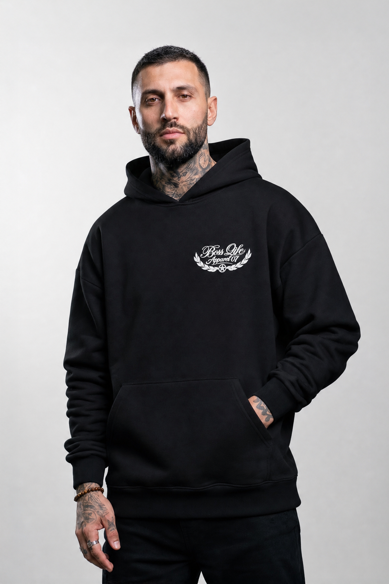 Moletom Apparel 07 Boss Life Preto frente